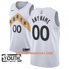 Maillot NBA Toronto Raptors Personnalisable 2018-19 Nike City Edition Blanc Swingman - Enfant